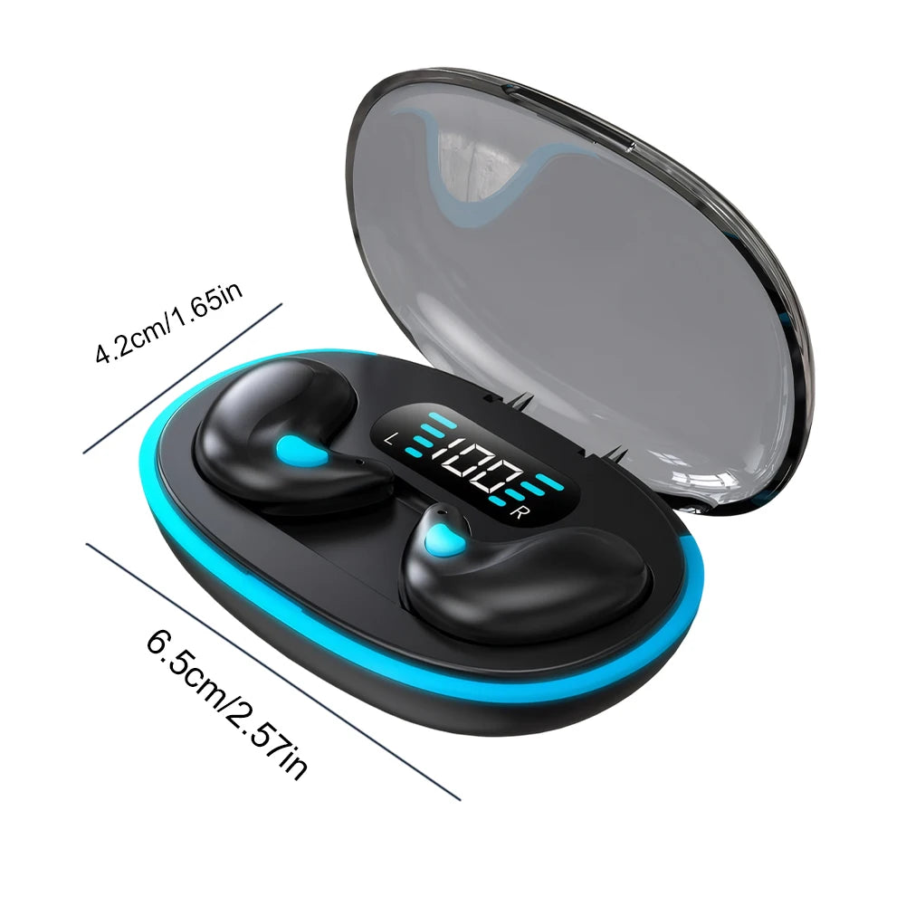 BT 5.3 Wireless Earbuds – Noise Cancelling Mini Sleep Headphones | Ultra-Light Invisible In-Ear Earphones, IPX5 Waterproof, Secure Fit for Running, Fitness, and Study