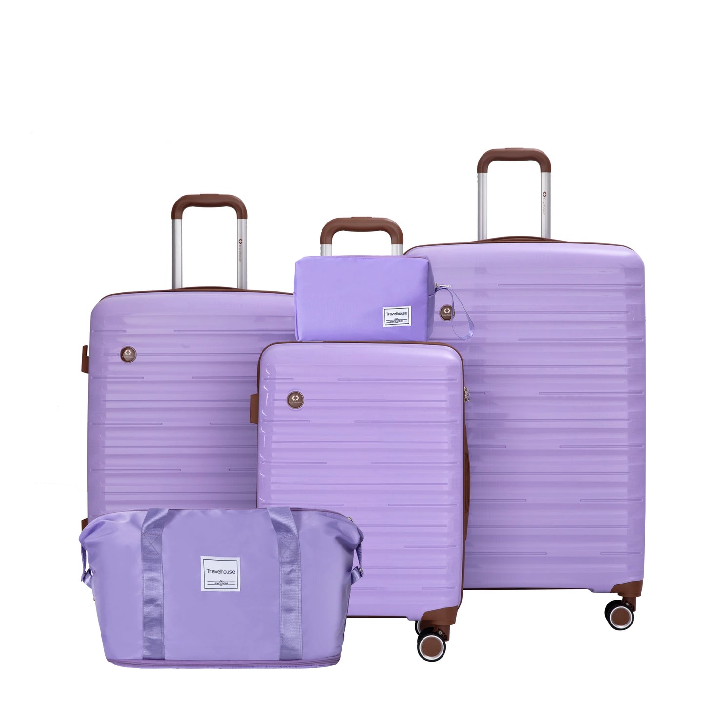 5-Piece Luggage Set – Hardcase Suitcases with Double Spinner Wheels & TSA Lock, Includes Travel Duffle Bag and Carry-On