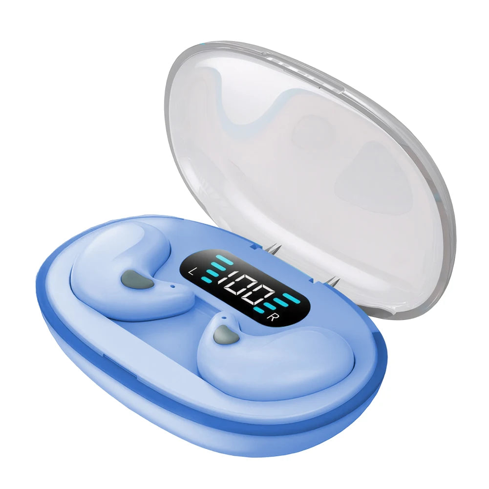 BT 5.3 Wireless Earbuds – Noise Cancelling Mini Sleep Headphones | Ultra-Light Invisible In-Ear Earphones, IPX5 Waterproof, Secure Fit for Running, Fitness, and Study