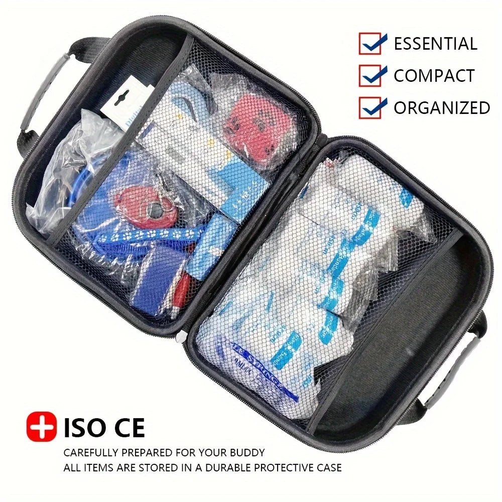 61-Piece Pet First Aid Kit – Portable Emergency Medical Kit for Dogs and Cats with EVA Case, Ideal for Travel, Camping, and Outdoor Use
