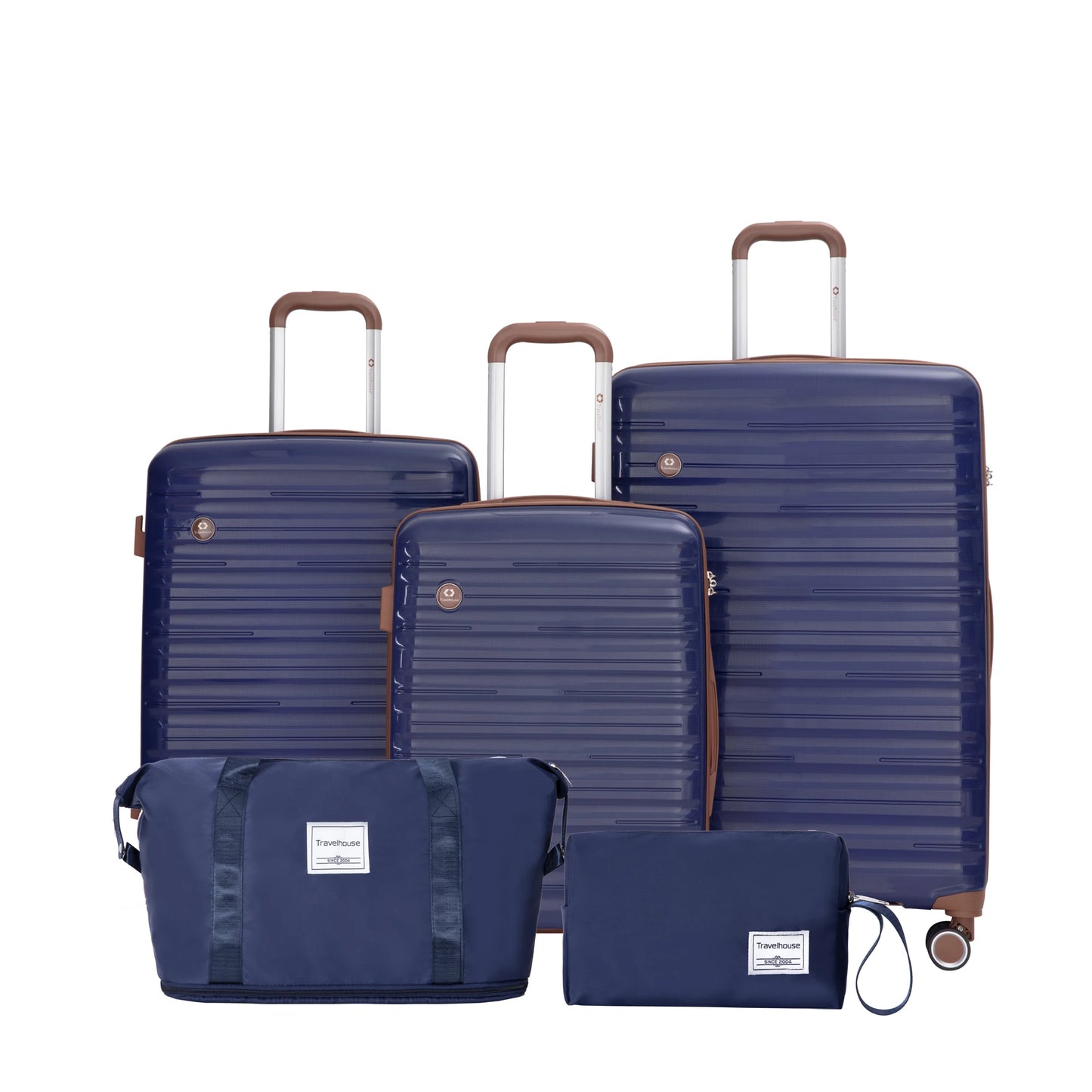 5-Piece Luggage Set – Hardcase Suitcases with Double Spinner Wheels & TSA Lock, Includes Travel Duffle Bag and Carry-On