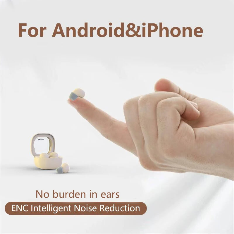 SK Mini Wireless Earbuds – Invisible Bluetooth Headset with Deep Bass Sound | Compact In-Ear Headphones for Sports, Sleep, Work, and Study