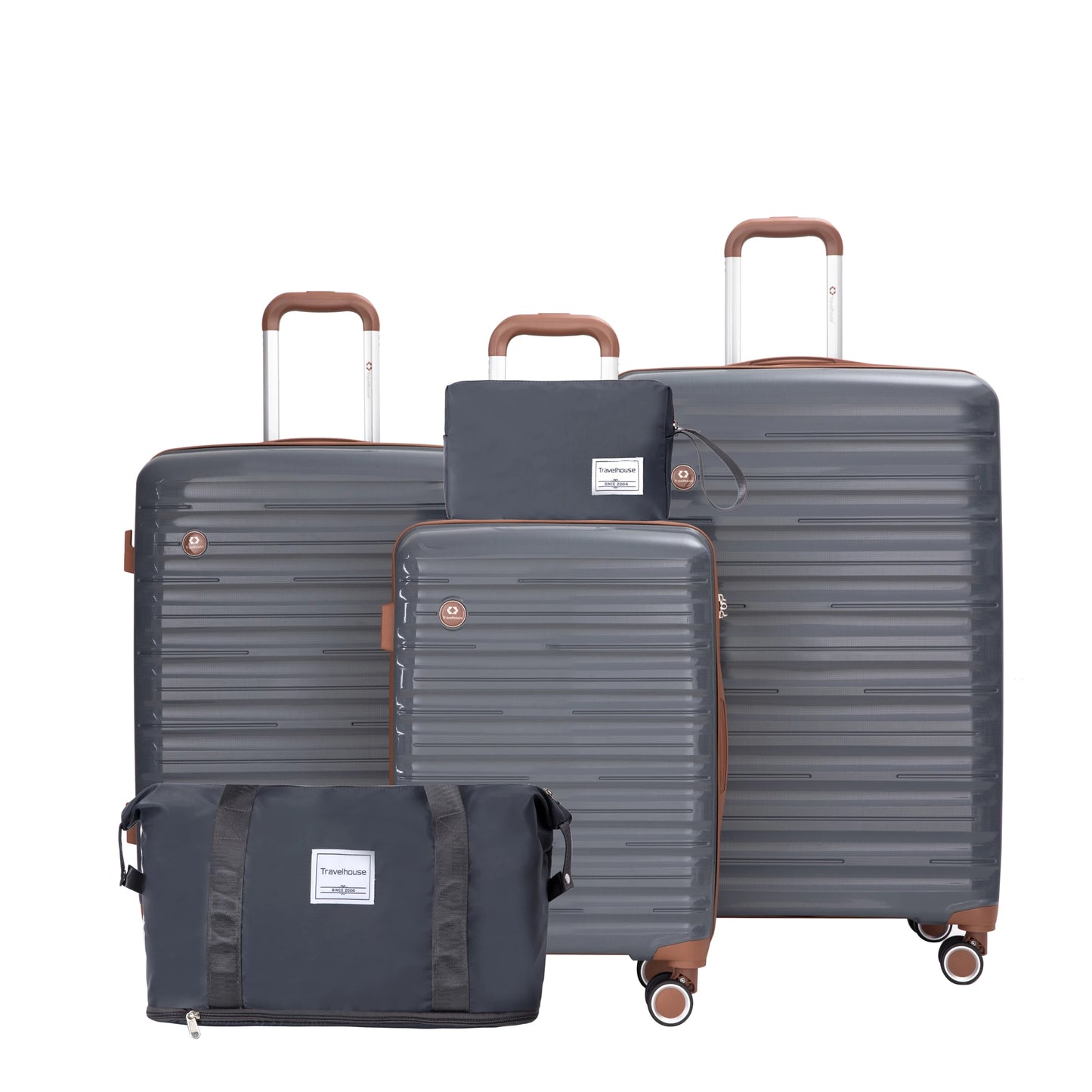 5-Piece Luggage Set – Hardcase Suitcases with Double Spinner Wheels & TSA Lock, Includes Travel Duffle Bag and Carry-On