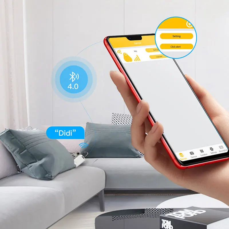 Mini Bluetooth GPS Tracker – Smart Anti-Loss Locator for Kids, Pets, Wallets, Bags & Keys | Wireless Key Finder Compatible with iOS & Android