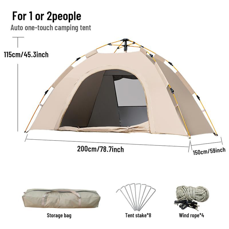 Automatic Pop-Up 1-Person Camping Tent with Sunshade – Portable, Lightweight, Easy Setup | Ideal for Fishing, Hiking, and Outdoor Adventures