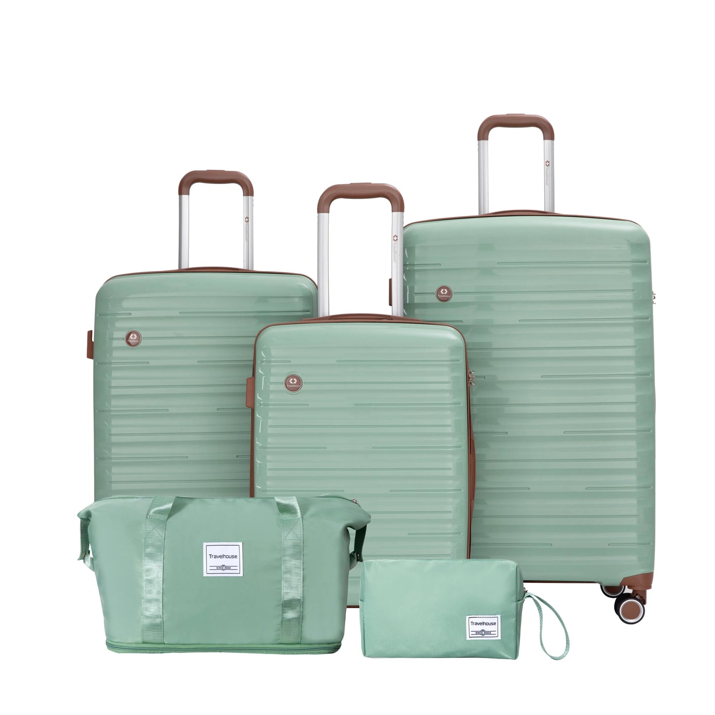 5-Piece Luggage Set – Hardcase Suitcases with Double Spinner Wheels & TSA Lock, Includes Travel Duffle Bag and Carry-On