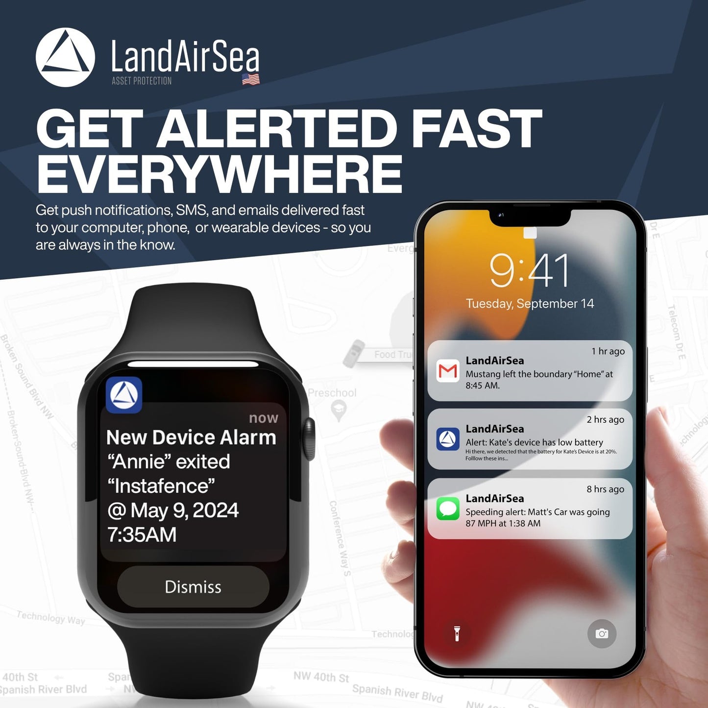 LandAirSea 54 GPS Tracker – Waterproof, USA-Manufactured, Magnetic Mount | Real-Time Location Tracking Device with Full 4G LTE Coverage