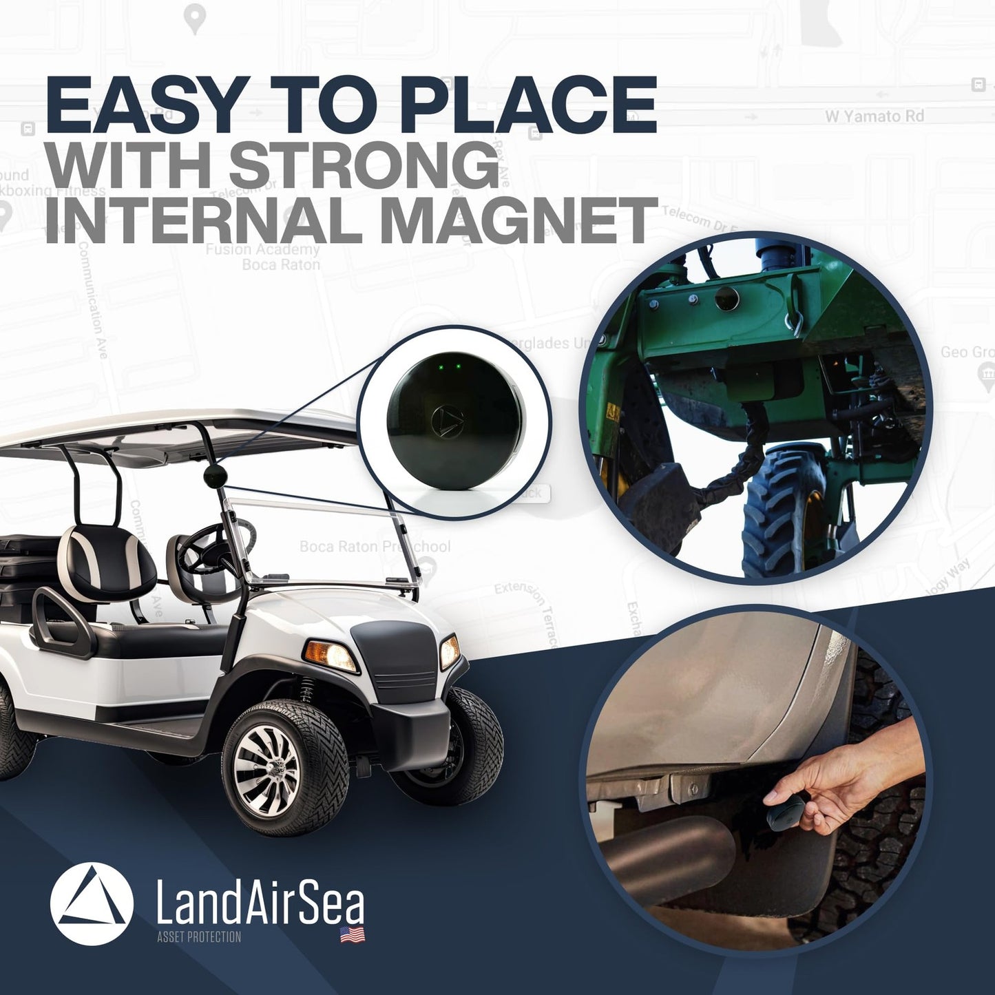 LandAirSea 54 GPS Tracker – Waterproof, USA-Manufactured, Magnetic Mount | Real-Time Location Tracking Device with Full 4G LTE Coverage