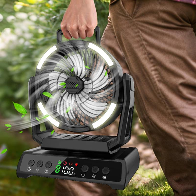 20000Mah Rechargeable Portable Camping Fan, Cordless Oscillating Fan with Remote