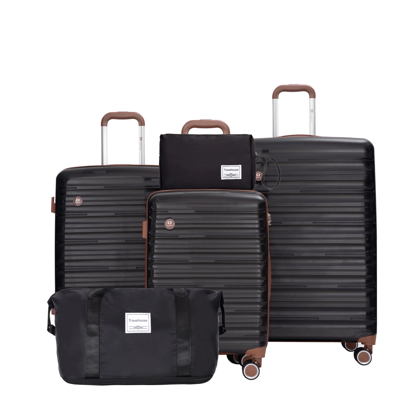 5-Piece Luggage Set – Hardcase Suitcases with Double Spinner Wheels & TSA Lock, Includes Travel Duffle Bag and Carry-On