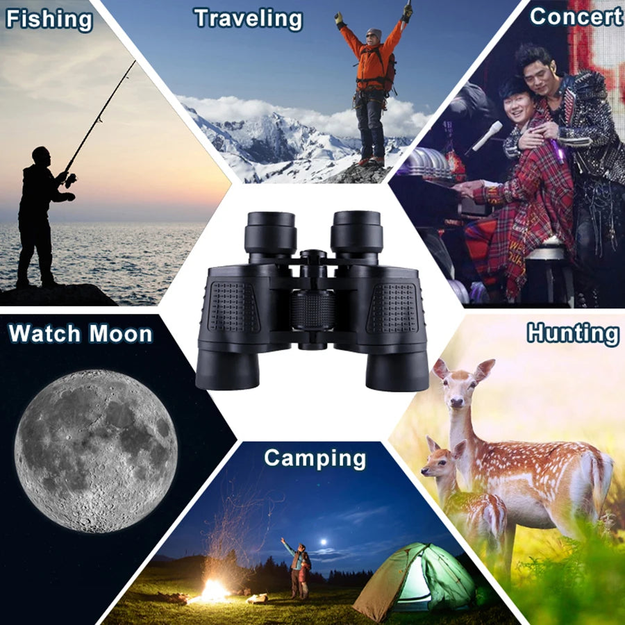 HD Binoculars – 20x50 / 80x80 / 90x90 High-Powered Professional Binoculars for Hunting, Bird Watching, Outdoor Travel, and Sports