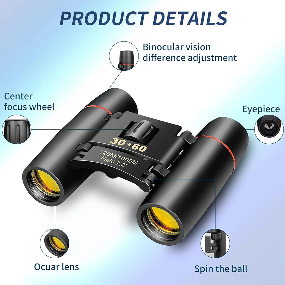Small Pocket Binoculars Compact Adults Mini Kids Binoculars Boys for Bird Watching Concert Theater Opera Watching Shows Tourism