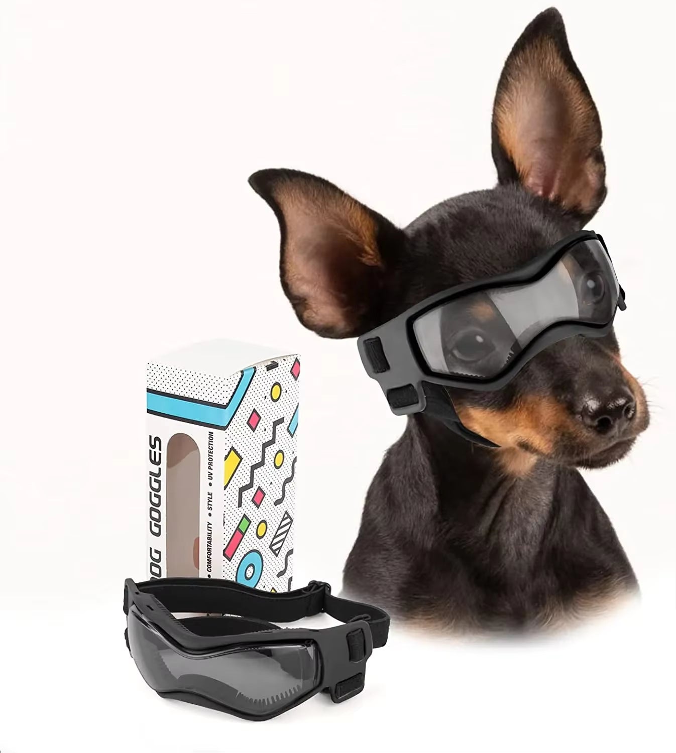 UV Protective Pet Goggles – Sunglasses for Small and Medium Dogs and Cats, Outdoor Riding Eyewear