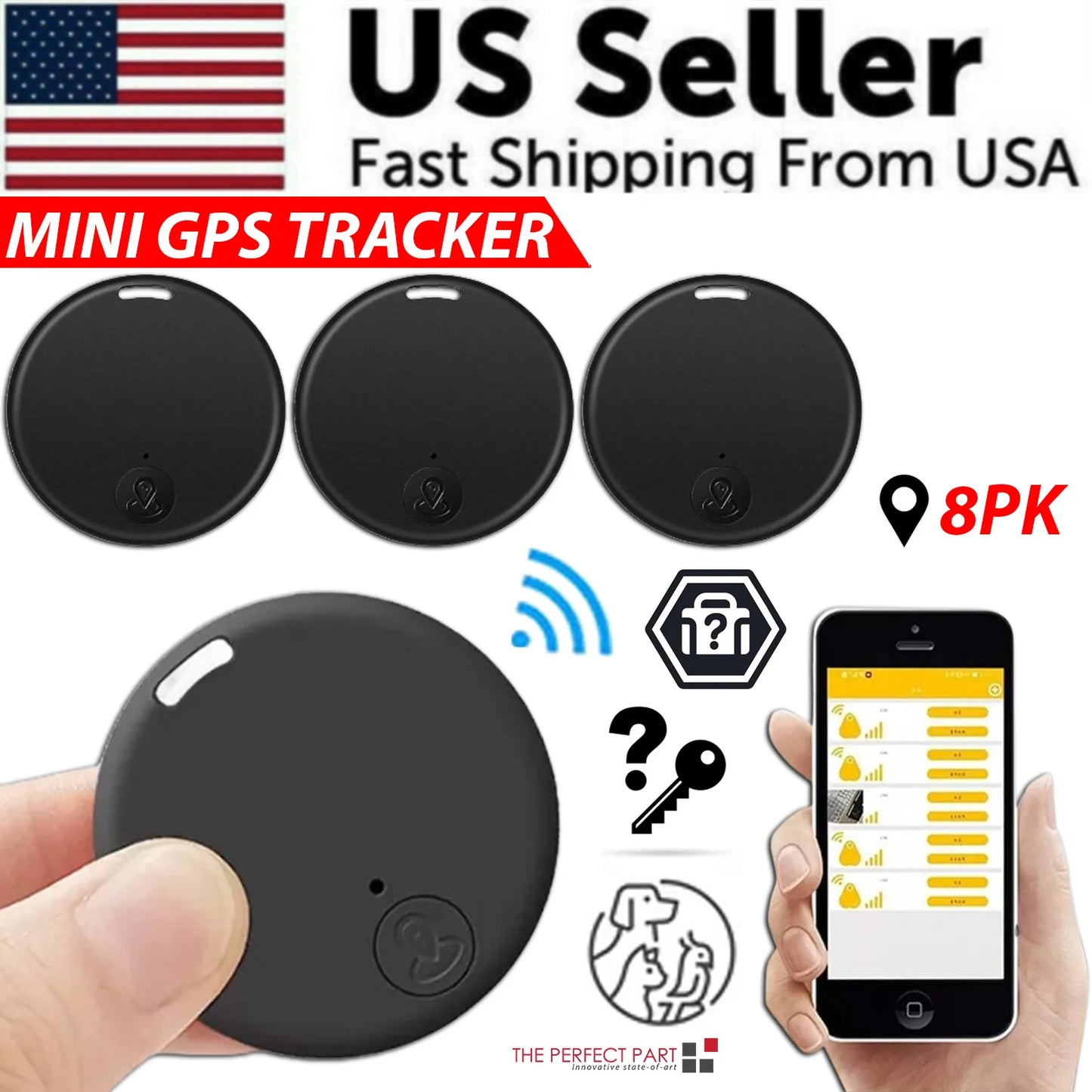 Bluetooth Mini GPS Tracker – Key, Child, Pet & Item Finder Device