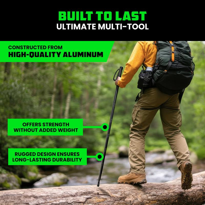 Rhino USA Tactical Hiking Stick – Essential Camping Gear for Hiking & Trekking – Durable Survival Stick for Outdoor Adventures
