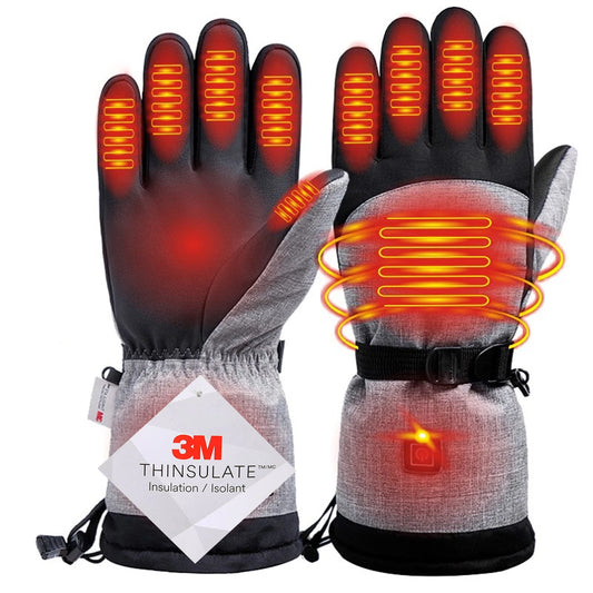 Electric Heated Winter Gloves – Waterproof Thermal Gloves with 3M Cotton for Skiing, Cycling, Snowboarding, and Outdoor Cold Weather