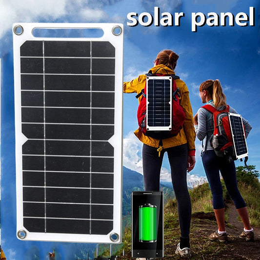 10W Portable Solar Charger – 5V Flexible Solar Panel Kit for Outdoor Backpacking, Camping, and Mobile Phone Charging