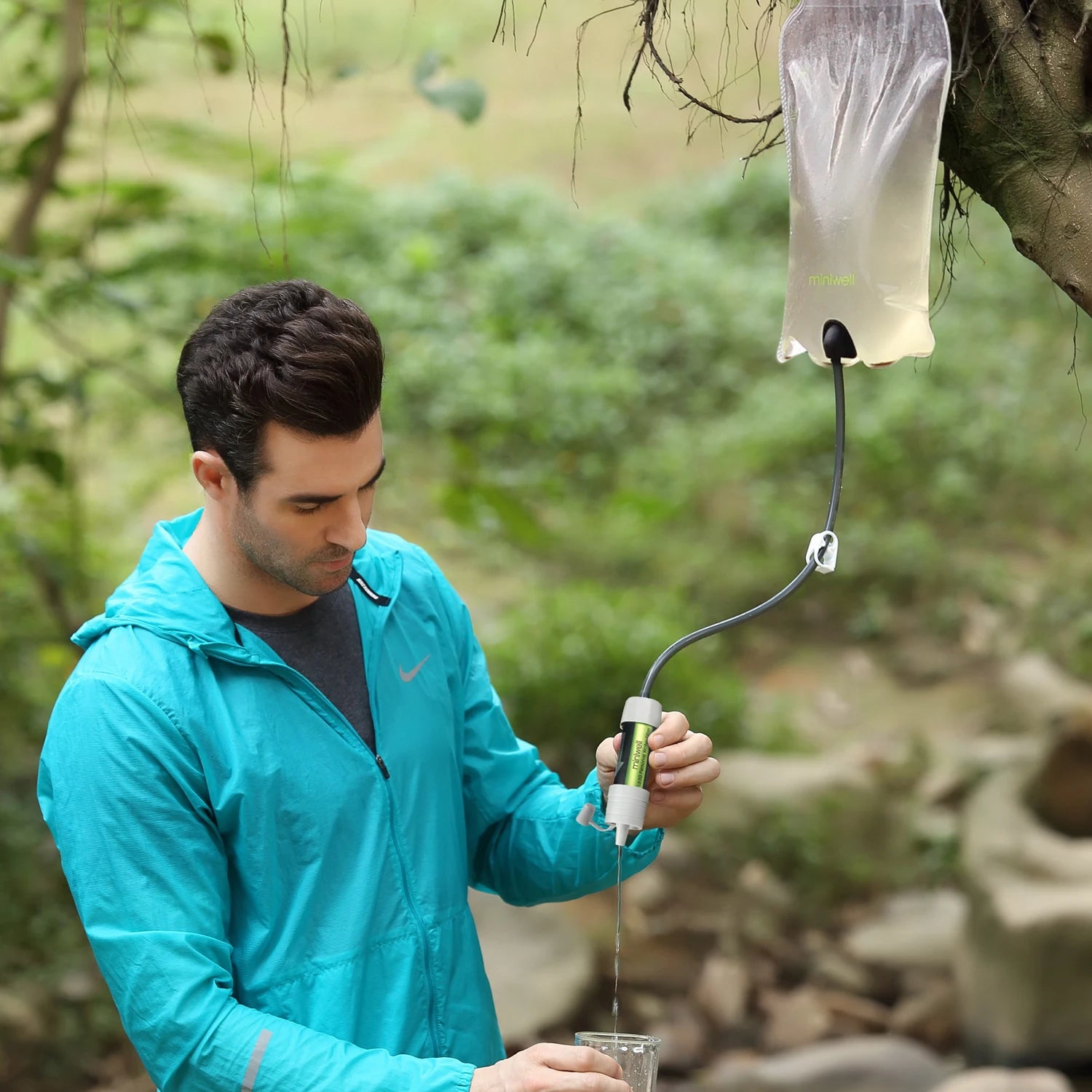 Miniwell Water Purifier Water Straw Filter Survival Emergency Kit for Hiking,Camping,Survival,Emergency