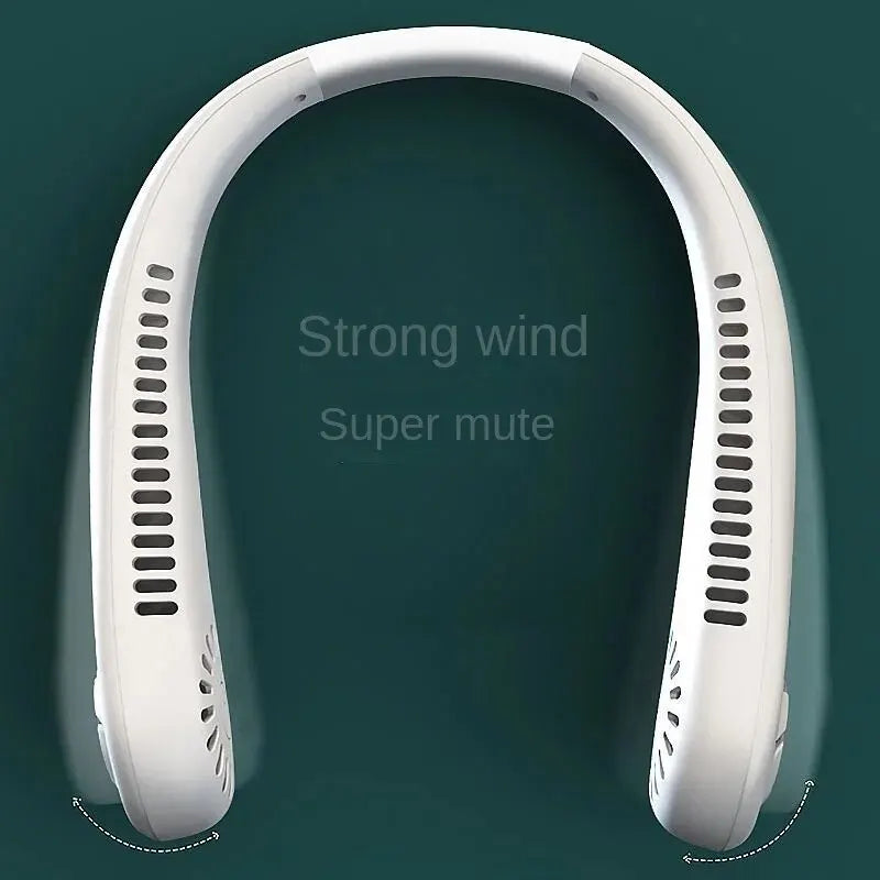 1PC Mini Portable Neck Fan – Bladeless Rechargeable Air Cooler with 3-Speed Settings for Long Endurance Summer Use