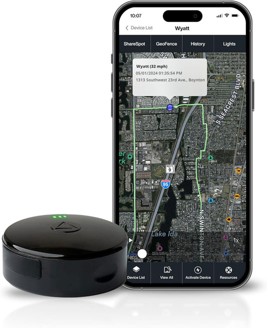 LandAirSea 54 GPS Tracker – Waterproof, USA-Manufactured, Magnetic Mount | Real-Time Location Tracking Device with Full 4G LTE Coverage