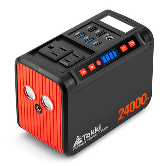Takki 88Wh Portable Power Station – 120W Peak Lithium Battery Backup with AC Outlet & USB Ports