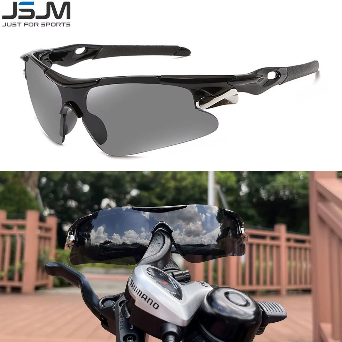 JSJM Outdoor Sunglasses – UV400 Wraparound Sports Eyewear, Men & Women