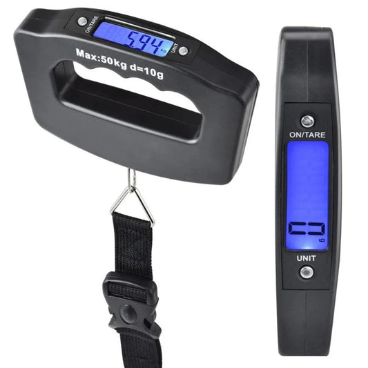 50Kg Digital Luggage Scale – Portable Handheld Suitcase Weighing Scale with Backlit Display for Travel