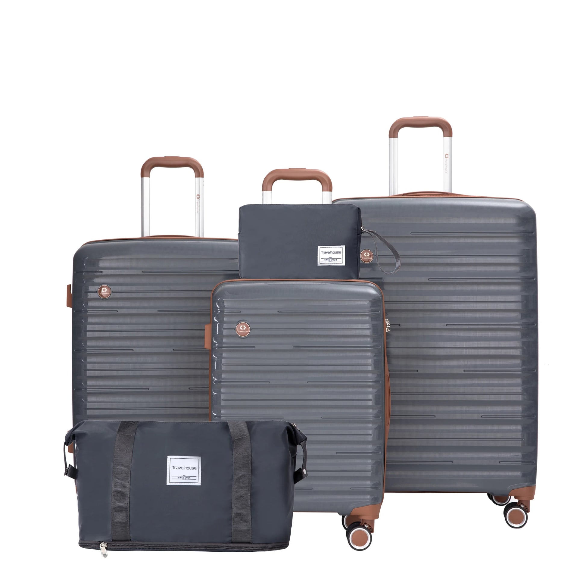 5-Piece Luggage Set – Hardcase Suitcases with Double Spinner Wheels & TSA Lock, Includes Travel Duffle Bag and Carry-On
