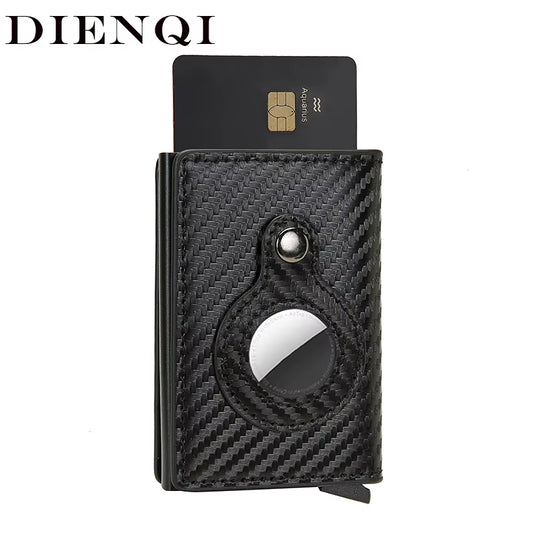 RFID Leather Wallet with Air Tag Slot – Slim Credit Card Holder for Men & Women | Secure Money Organizer for Apple Air Tag (Not Included)