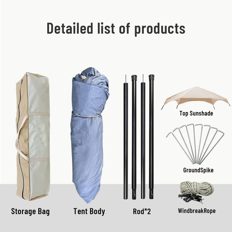 3-4 Person Waterproof Camping Tent – Easy-Setup Canvas Dome with Mesh Doors & Windows