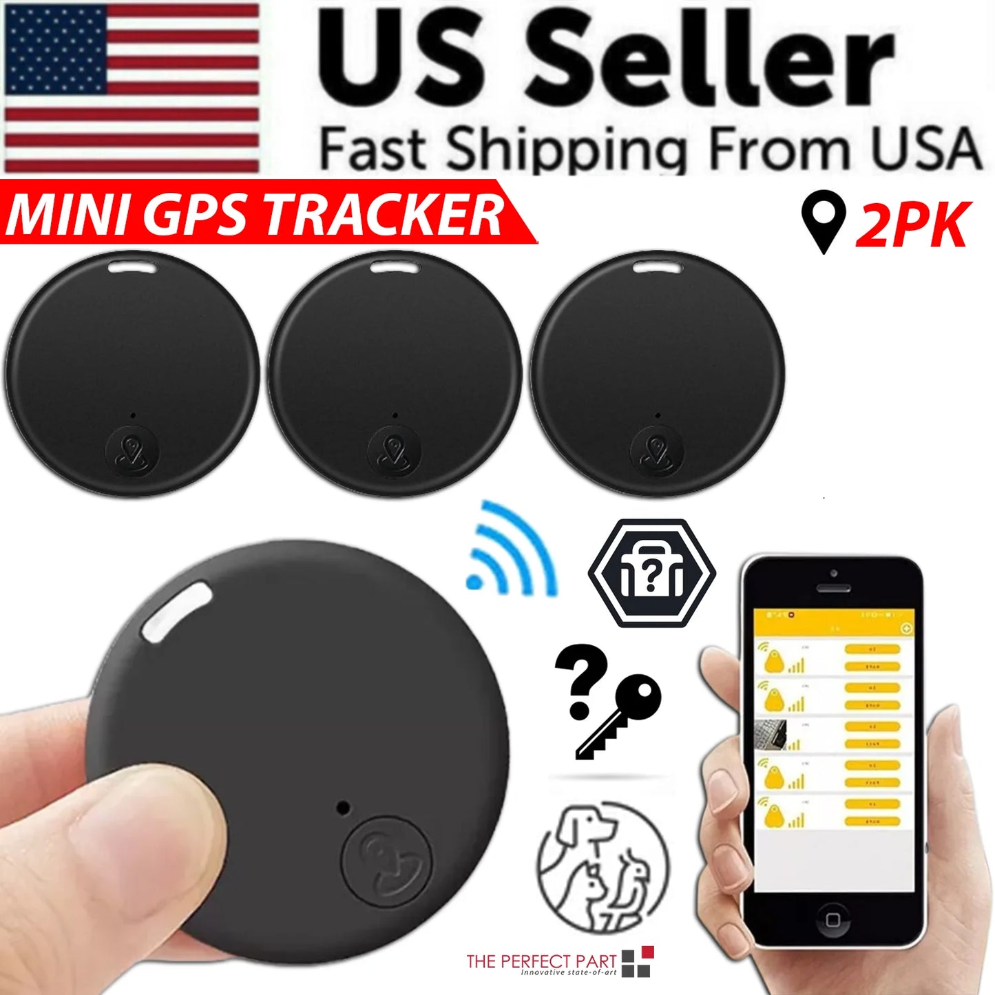 Bluetooth Mini GPS Tracker – Key, Child, Pet & Item Finder Device