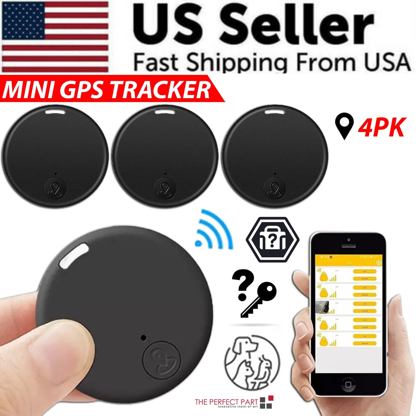 Bluetooth Mini GPS Tracker – Key, Child, Pet & Item Finder Device