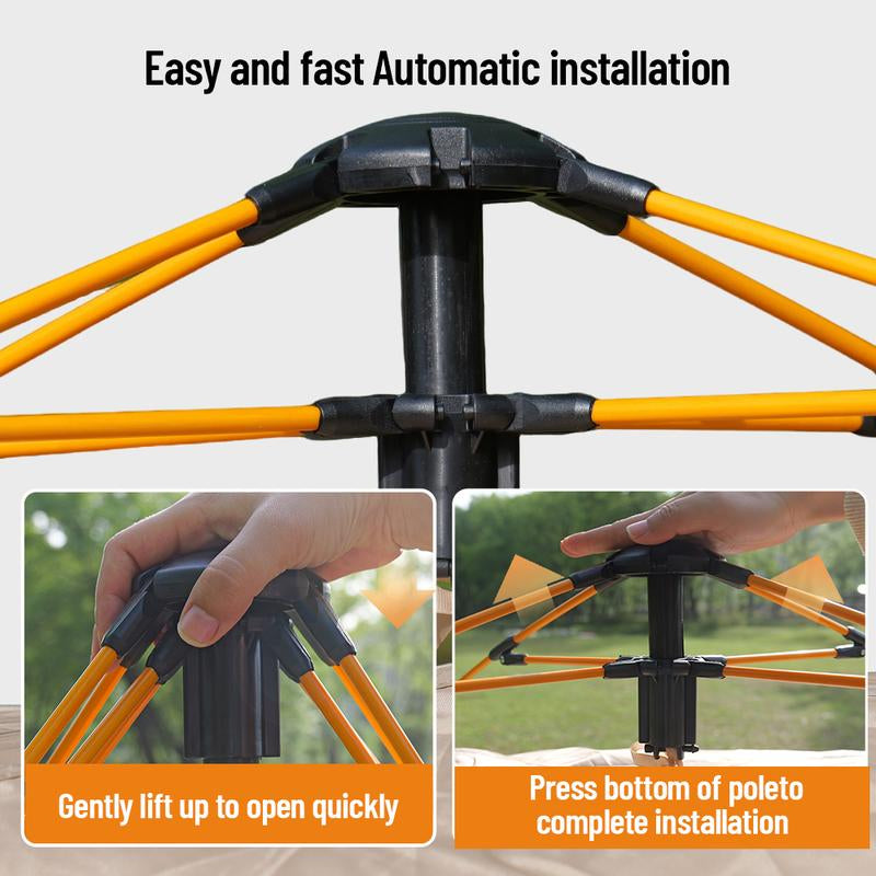 Automatic Pop-Up 1-Person Camping Tent with Sunshade – Portable, Lightweight, Easy Setup | Ideal for Fishing, Hiking, and Outdoor Adventures