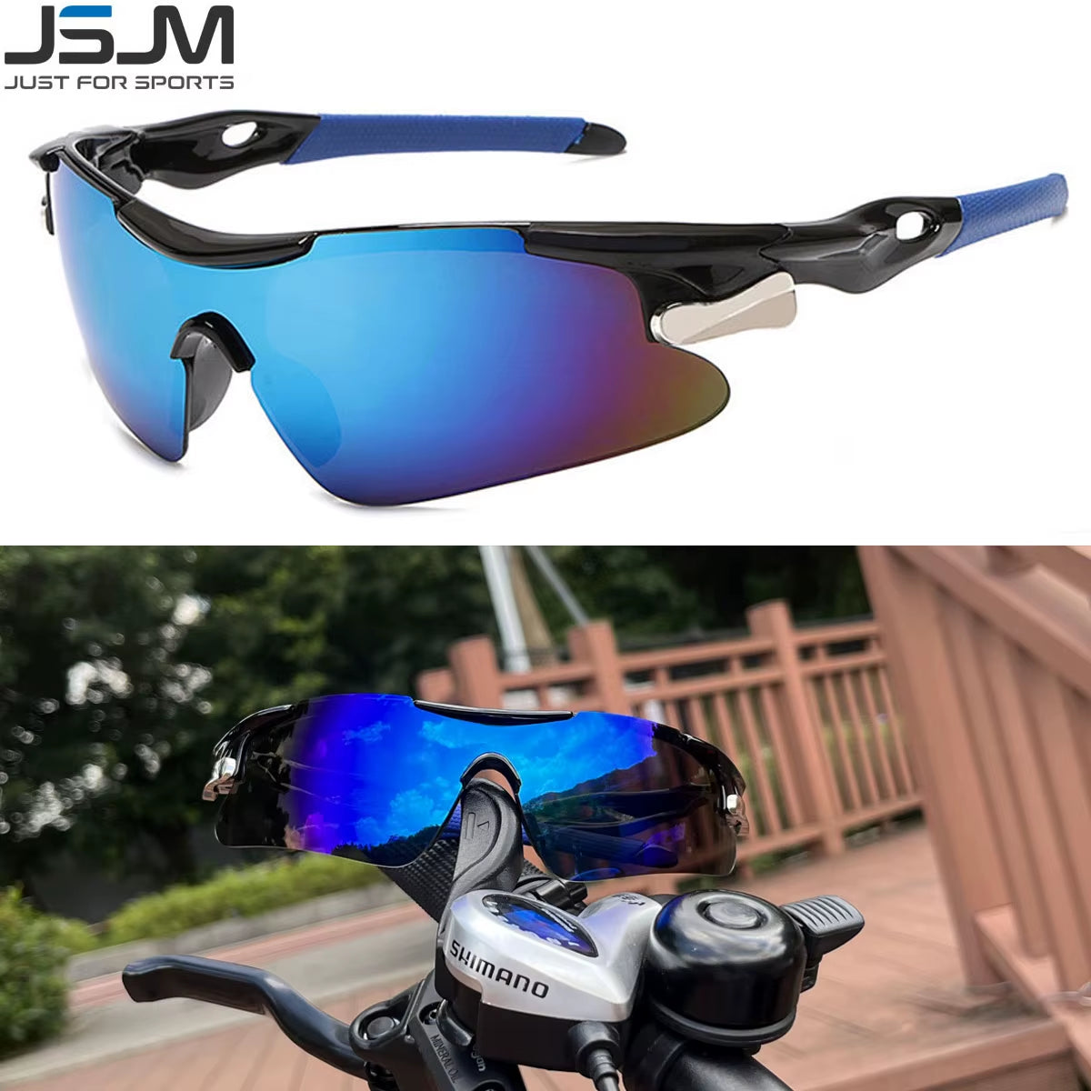 JSJM Outdoor Sunglasses – UV400 Wraparound Sports Eyewear, Men & Women
