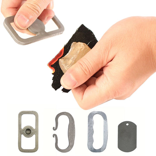 High Carbon Steel Flint Fire Starter – Survival Fire Striker Tool for Camping, Hiking, and Emergency Outdoor Use