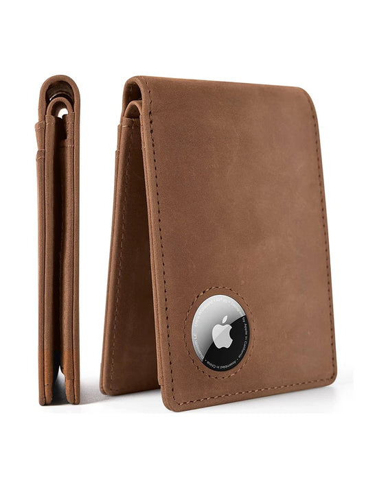 Men’s Slim RFID Wallet with Air Tag Slot – Ultra-Thin Credit Card Holder & Anti-Theft Minimalist Card Case