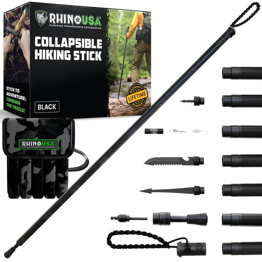 Rhino USA Tactical Hiking Stick – Essential Camping Gear for Hiking & Trekking – Durable Survival Stick for Outdoor Adventures